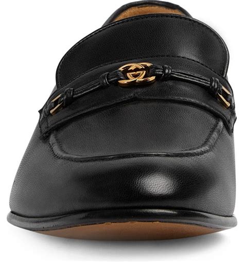 gucci men's leather apron toe loafers|gucci loafers for men discounted.